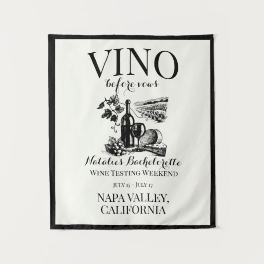 ヴィノウィーブーズバッハカスタムワイナリーバチェロレッテ タペストリー (正面)