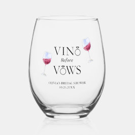 ヴィノウィーブーズブライダルシャワー/バチェロレッテ ステムなしワイングラス
