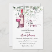 ヴィノウィーブーズブライダルシャワー(赤)招待状 招待状 (正面)