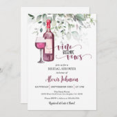 ヴィノウィーブーズブライダルシャワー(赤)招待状 招待状 (正面/裏面)