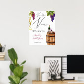 ヴィノウィーブーワイナリーブライダルシャワー歓迎 ポスター (ホームオフィス)