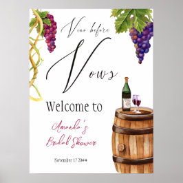 ヴィノウィーブーワイナリーブライダルシャワー歓迎 ポスター