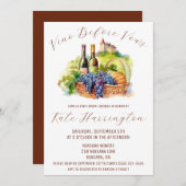 ヴィノウィーンヴォーク、ワイナリー、シャトーブライダルシャワー 招待状 (正面/裏面)