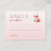 ヴィノウィーンヴューブライダルシャワーアドバイス&ウィッシュ エンクロージャーカード (正面)