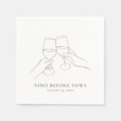 ヴィノウィーヴズシックワインブライダルシャワー スタンダードカクテルナプキン (正面)