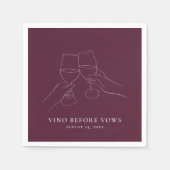 ヴィノウィーヴズシックワインブライダルシャワー スタンダードカクテルナプキン (正面)