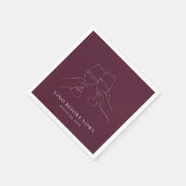 ヴィノウィーヴズシックワインブライダルシャワー スタンダードカクテルナプキン (角)