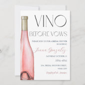 ヴィノウィーヴューバラピンクワインブライダルシャワー 招待状 (正面)