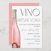 ヴィノウィーヴューバラピンクワインブライダルシャワー 招待状 (正面/裏面)
