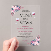 ヴィノウィーヴューフローラワインテーマブライダルシャワー アクリル招待状 (インサイチュ (ポータブル))