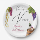 ヴィノウィーヴューワイナリーブライダルシャワーデコール ペーパープレート (正面)