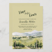 ヴィノビウインワインワイナリーブライダルシャワー 招待状 (正面/裏面)