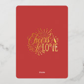 ヴィノビウーモダンブウズワインブライダルシャワーバラ 箔招待状 (裏面)