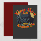 ヴィノフンはアマドールジンフィンズのワインを飲むと言っています 招待状 (正面/裏面)