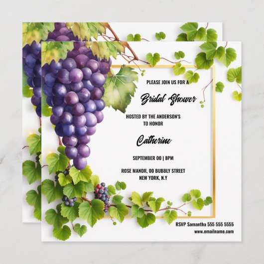 ヴィノブライダルシャワーブドウワイナリーワイン シーズンカード (正面/裏面)