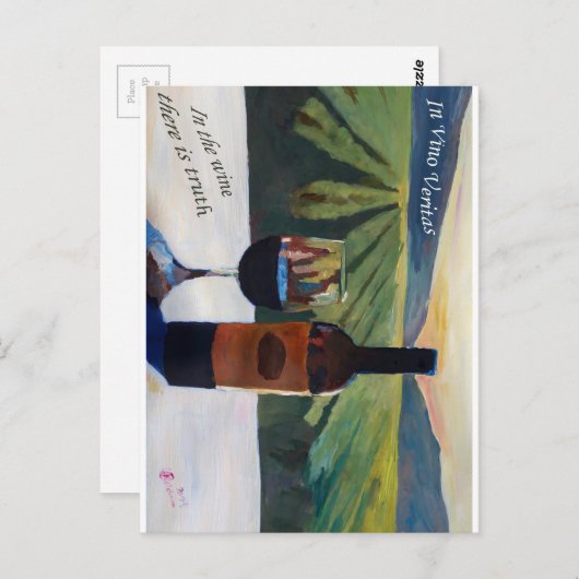 ヴィノベリタス語 – 真実はワインの中にある ポストカード (正面/裏面)