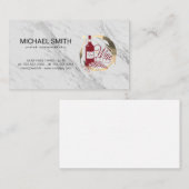 ヴィノマーブルアンド金ゴールドリングや輪ステイン 名刺 (正面/裏面)