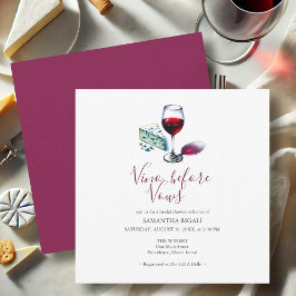 ヴィノ・ビフォア・バウズ・ブライダルシャワー 招待状