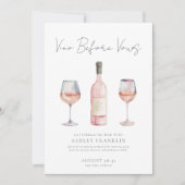 ヴィノ・ビフォア・ボウズ ワイン バチェロレッテ 招待状 (正面)