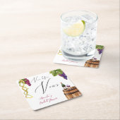 ヴィノ・ビフォア・ヴァウズ・ワイナリー ブライダルシャワーデコ スクエアペーパーコースター (インサイチュ)