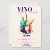 ヴィノ・ビフォア・ヴァウズ ワインブライダルシャワー バーガンディ 招待状 (正面)