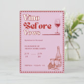 ヴィノ・ビフォア・ヴァウズ  Bachelorette 週末の予定 招待状 (スタンド正面)