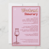 ヴィノ・ビフォア・ヴァウズ  Bachelorette 週末の予定 招待状 (裏面)