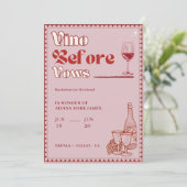 ヴィノ・ビフォア・ヴァウズ  Bachelorette 週末の予定 招待状 (スタンド正面)