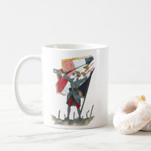 ヴィバラフランスフェミニスト軍隊ユニフォームと国旗 コーヒーマグカップ