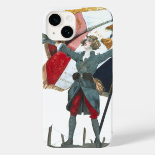 ヴィバラフランスフェミニスト軍隊ユニフォームと国旗 Case-Mate iPhone 14ケース
