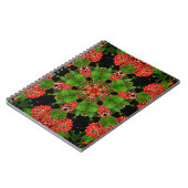 ヴィバーナムベリー万華鏡のように千変万化するパターン ノートブック (左側)