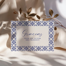 ヴィバ・ラ・ノビア・ブルー・タレヴェラ　ブライダルシャワー サンキューカード