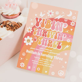 ヴィビン・トリヴィンと三つのGroovy 3番目の誕生日 招待状