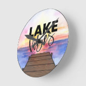 ヴィベス湖 ラウンド壁時計 (傾斜)