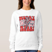 ヴィベメリースレトロレオパードホリデークリスマス スウェットシャツ (正面)