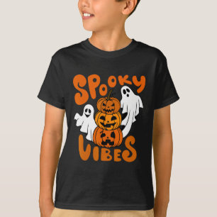 ヴィベ不気味スハッピーハローウィンパンプキンブーコスチューム Tシャツ