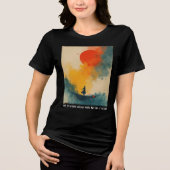 ヴィベ前向きグラフィックプリント女性のTシャツ トライブレンドＴシャツ (正面)