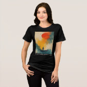 ヴィベ前向きグラフィックプリント女性のTシャツ トライブレンドＴシャツ (正面全面)