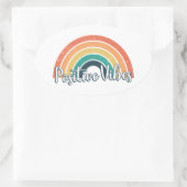 ヴィベ前向きスレトロヴィンテージサンセット 楕円形シール (バッグ)