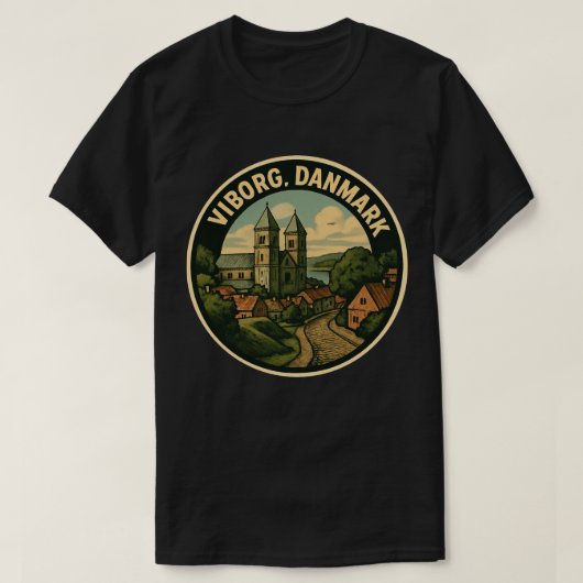 ヴィボー大聖堂 デンマーク Tシャツ (デザイン正面)