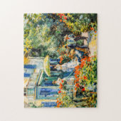 ヴィラの前の庭の人々のグループ ジグソーパズル (縦)