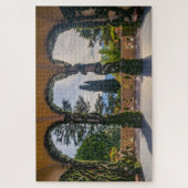 ヴィラの風光明媚なポーチLake Como,イタリア ジグソーパズル (縦)