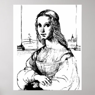 ヴィラガーモナリザアート ポスター