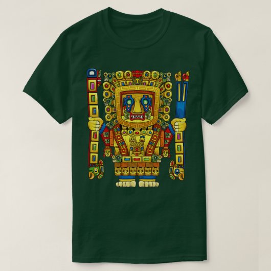 ヴィラコチャインカ神話古代マヤAndes W Tシャツ (デザイン正面)