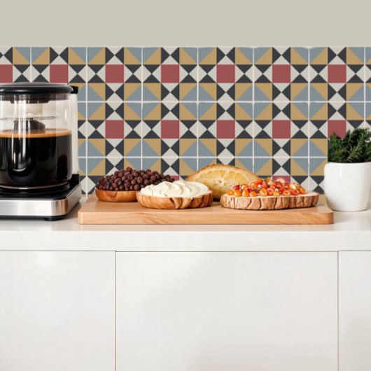 ヴィラサマーイタリアンタイルの幾何学的パターン タイル