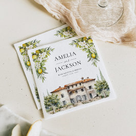 ヴィラズイタリアンレモン&オリーブ スタンダードカクテルナプキン