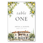 ヴィラズイタリアンレモン&オリーブ テーブルナンバー (正面)