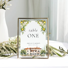 ヴィラズイタリアンレモン&オリーブ テーブルナンバー