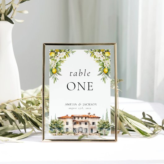 ヴィラズイタリアンレモン&オリーブ テーブルナンバー