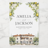 ヴィラズイタリアンレモン&オリーブ ワインラベル (シングルラベル)